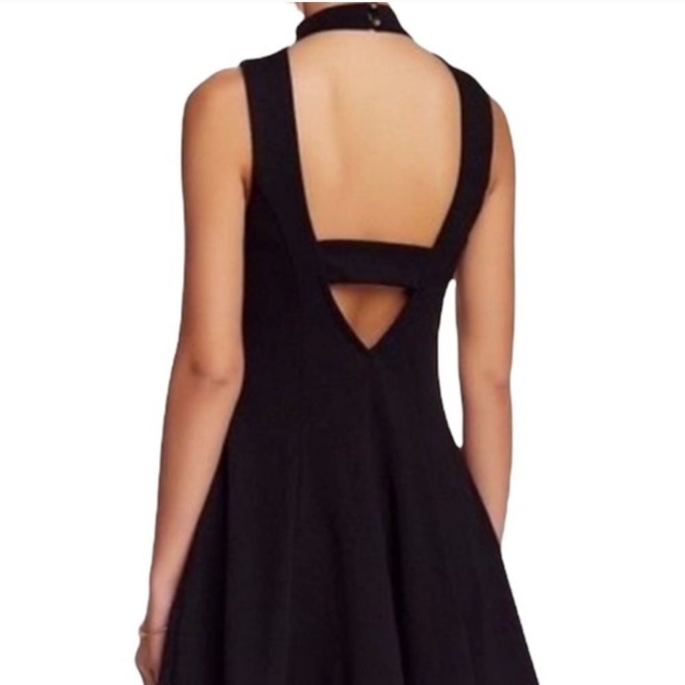 Free People Black skater choker low back dress size xs